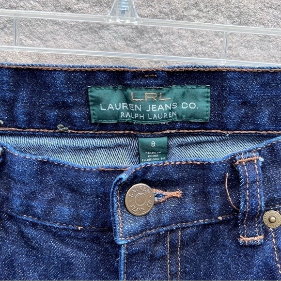 Lauren Ralph Lauren Dark Wash Boot Cut High Waist Jeans Sz8 - Picture 2 of 11